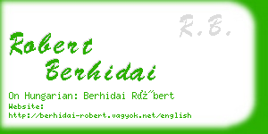 robert berhidai business card